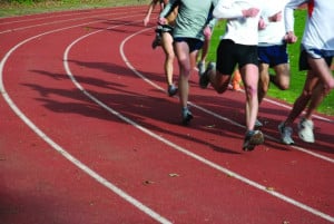 legs running track